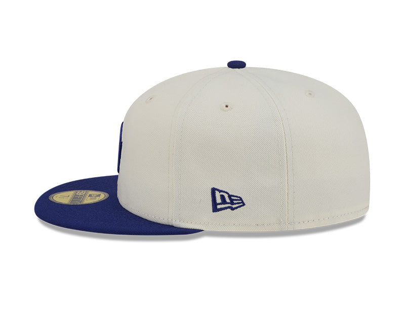 Los Angeles Dodgers New Era 59-Fifty Chrome White Royal Blue Fitted Cap