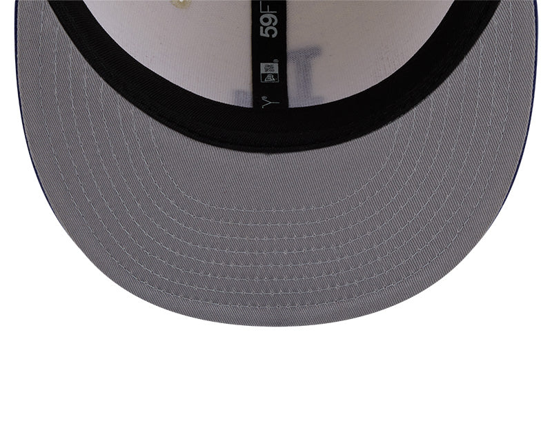 Los Angeles Dodgers New Era 59-Fifty Chrome White Royal Blue Fitted Cap