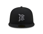 Detroit Tigers New Era 59-Fifty 5950 Black White Outline Fitted Cap