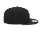 San Diego Padres New Era 59-Fifty 5950 Black White Outline Fitted Cap