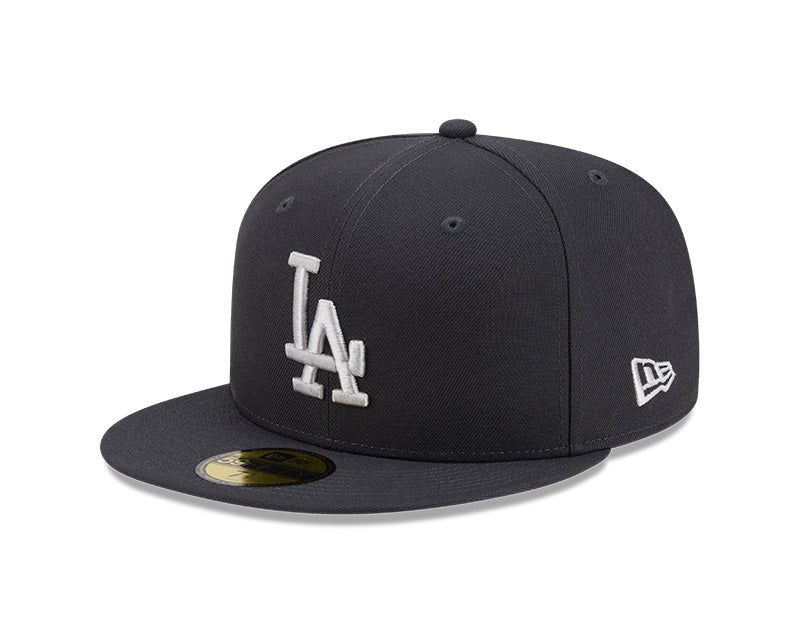 Los Angeles Dodgers New Era 59-Fifty Anthracite Spur Silver Fitted Cap