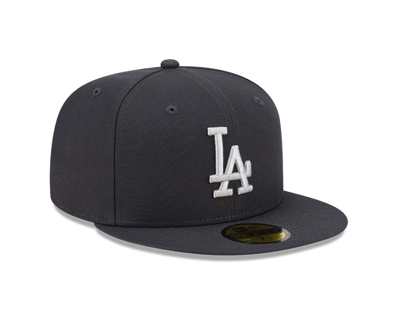 Los Angeles Dodgers New Era 59-Fifty Anthracite Spur Silver Fitted Cap