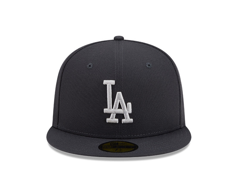Los Angeles Dodgers New Era 59-Fifty Anthracite Spur Silver Fitted Cap
