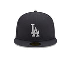 Los Angeles Dodgers New Era 59-Fifty Anthracite Spur Silver Fitted Cap