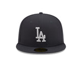 Los Angeles Dodgers New Era 59-Fifty Anthracite Spur Silver Fitted Cap