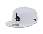 Los Angeles Dodgers New Era 59-Fifty White Black Fitted Cap