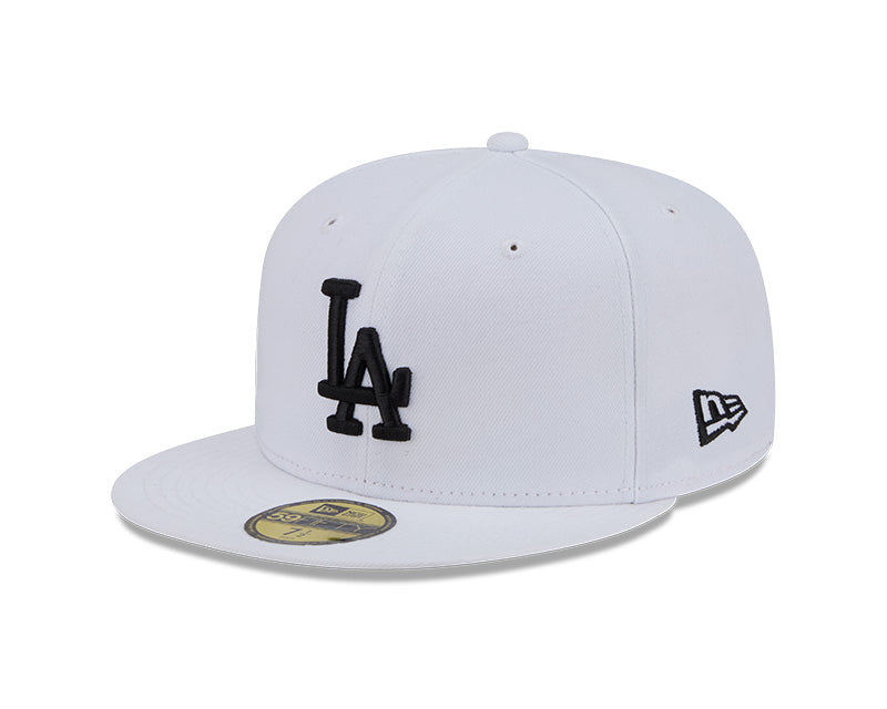 Los Angeles Dodgers New Era 59-Fifty White Black Fitted Cap