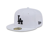 Los Angeles Dodgers New Era 59-Fifty White Black Fitted Cap