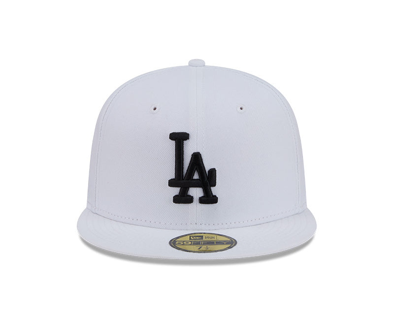 Los Angeles Dodgers New Era 59-Fifty White Black Fitted Cap