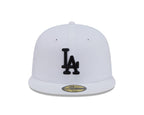 Los Angeles Dodgers New Era 59-Fifty White Black Fitted Cap