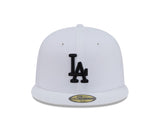 Los Angeles Dodgers New Era 59-Fifty White Black Fitted Cap