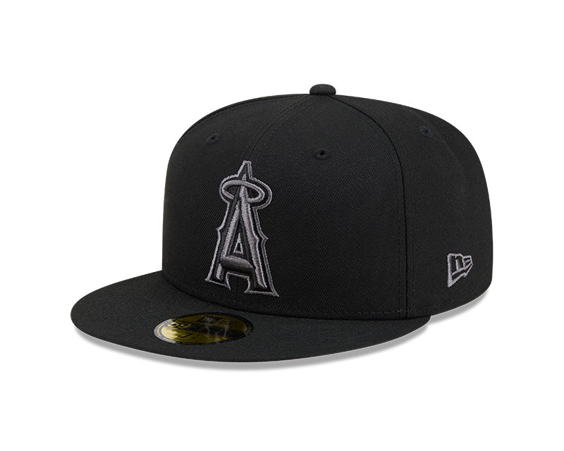 Los Angeles Angels New Era 59-Fifty Black Graphite Fitted Cap