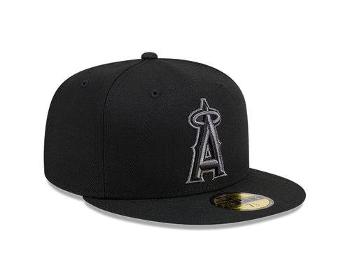 Los Angeles Angels New Era 59-Fifty Black Graphite Fitted Cap