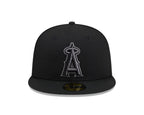 Los Angeles Angels New Era 59-Fifty Black Graphite Fitted Cap