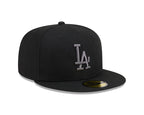 Los Angeles Dodgers New Era 59-Fifty Black Graphite Fitted Cap