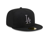 Los Angeles Dodgers New Era 59-Fifty Black Graphite Fitted Cap