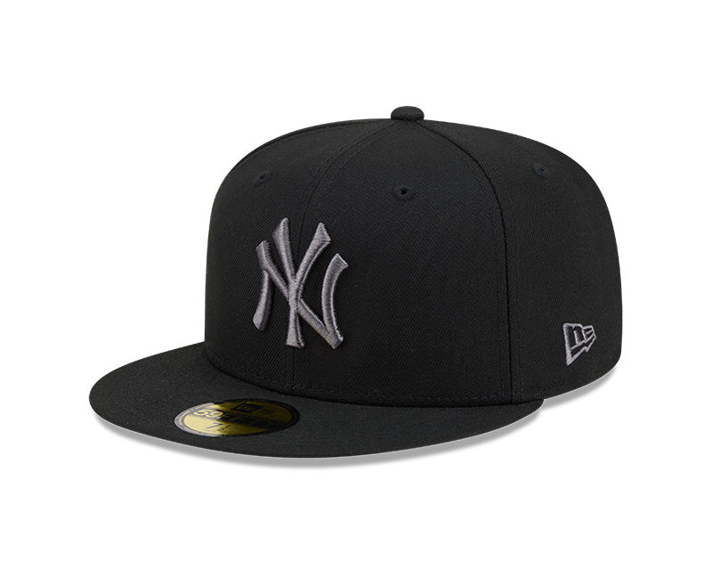 New York Yankees New Era 59-Fifty 5950  Black Graphite Fitted Cap