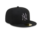 New York Yankees New Era 59-Fifty 5950  Black Graphite Fitted Cap