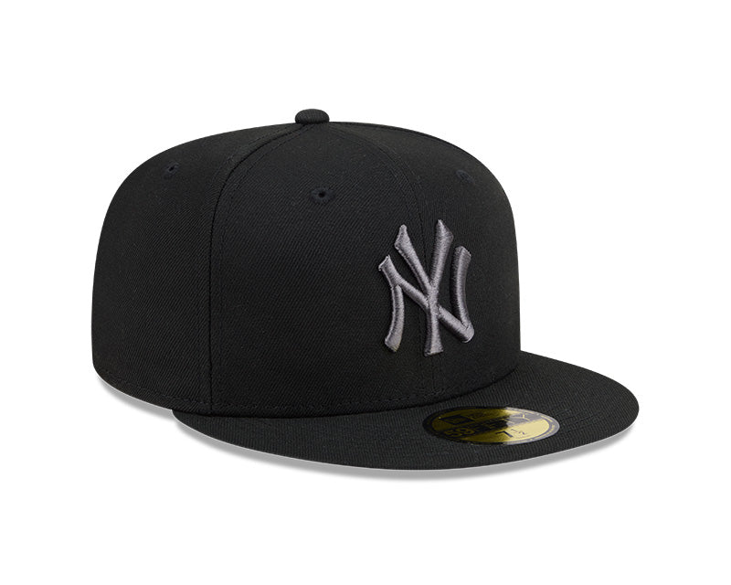 New York Yankees New Era 59-Fifty 5950  Black Graphite Fitted Cap