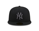 New York Yankees New Era 59-Fifty 5950  Black Graphite Fitted Cap