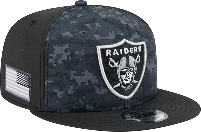 Las Vegas Raiders NFL New Era 2026 Salute To Service 9FIFTY Snapback Hat - Black