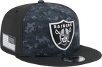 Las Vegas Raiders NFL New Era 2026 Salute To Service 9FIFTY Snapback Hat - Black
