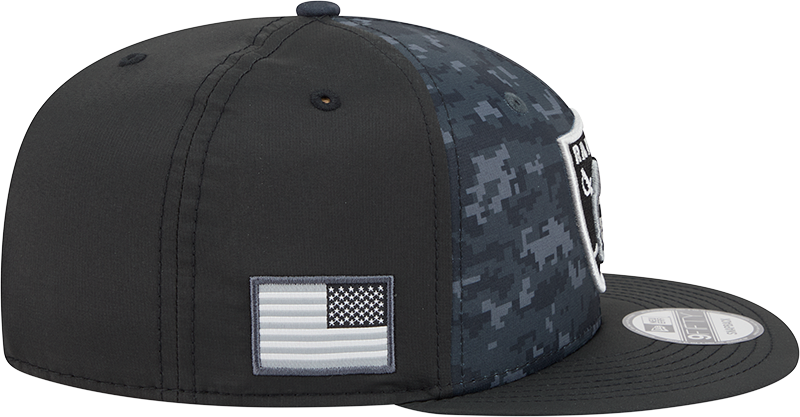 Las Vegas Raiders NFL New Era 2026 Salute To Service 9FIFTY Snapback Hat - Black