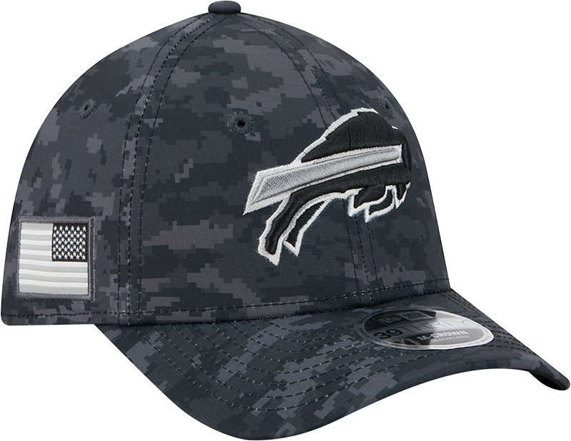Buffalo Bills New Era 2026 NFL Salute To Service 39THIRTY M-Crown Stretch Hat - Black