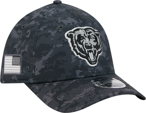 Chicago Bears New Era 2026 NFL Salute To Service 39THIRTY M-Crown Stretch Hat - Black