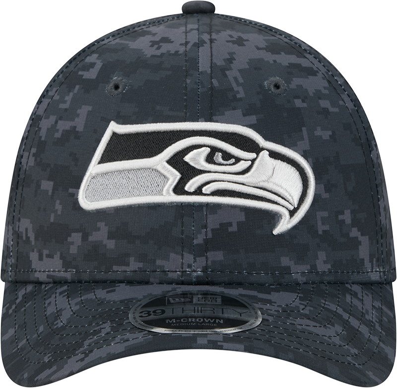 Seattle Seahawks New Era 2026 NFL Salute To Service 39THIRTY M-Crown Stretch Hat - Black