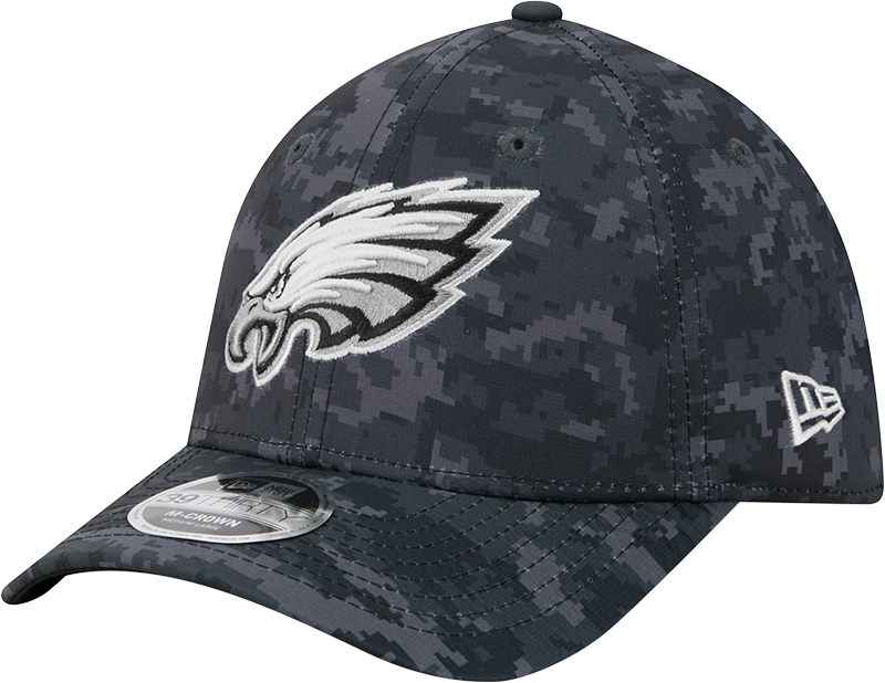 Philadelphia Eagles New Era 2026 NFL Salute To Service 39THIRTY M-Crown Stretch Hat - Black