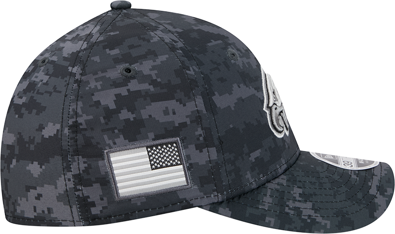 Philadelphia Eagles New Era 2026 NFL Salute To Service 39THIRTY M-Crown Stretch Hat - Black