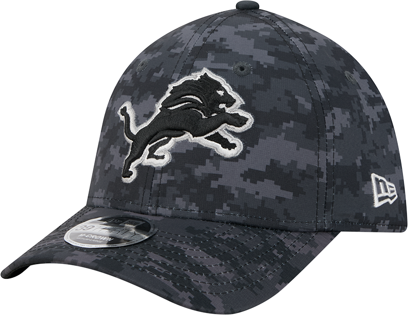 Detroit Lions New Era 2026 NFL Salute To Service 39THIRTY M-Crown Stretch Hat - Black