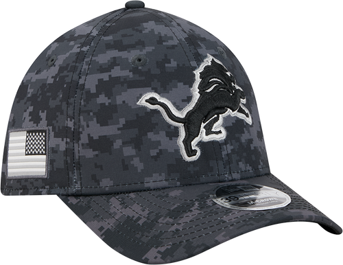 Detroit Lions New Era 2026 NFL Salute To Service 39THIRTY M-Crown Stretch Hat - Black