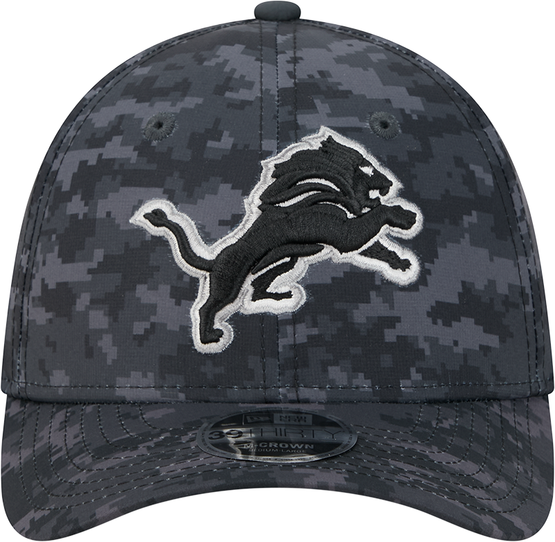 Detroit Lions New Era 2026 NFL Salute To Service 39THIRTY M-Crown Stretch Hat - Black