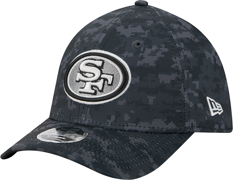 San Francisco 49ers New Era 2026 NFL Salute To Service 39THIRTY M-Crown Stretch Hat - Black
