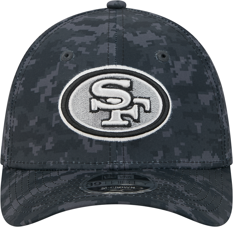 San Francisco 49ers New Era 2026 NFL Salute To Service 39THIRTY M-Crown Stretch Hat - Black