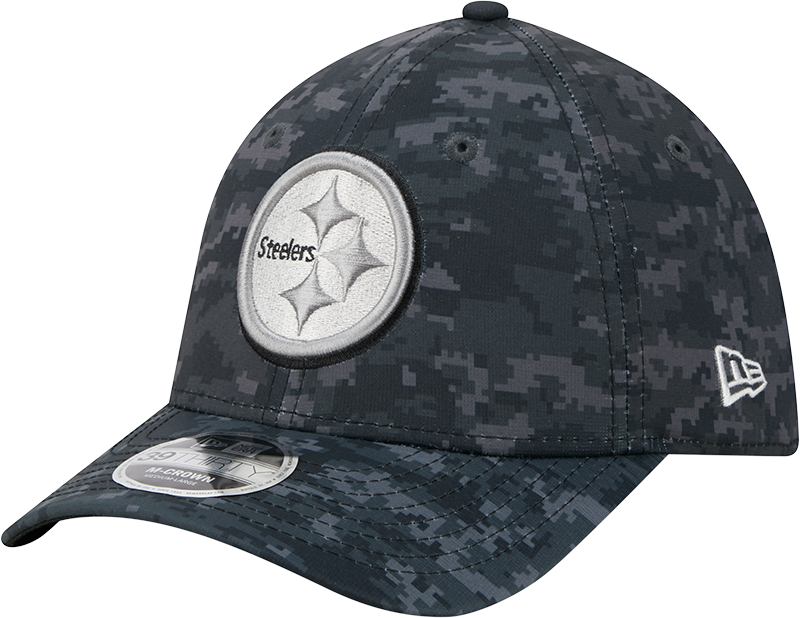 Pittsburgh Steelers New Era 2026 NFL Salute To Service 39THIRTY M-Crown Stretch Hat - Black