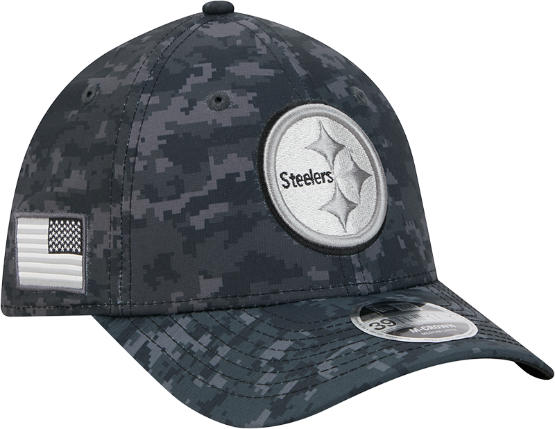 Pittsburgh Steelers New Era 2026 NFL Salute To Service 39THIRTY M-Crown Stretch Hat - Black