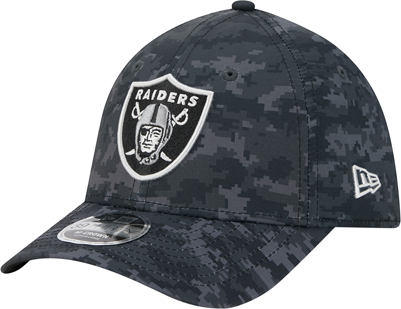 Las Vegas Raiders New Era 2026 NFL Salute To Service 39THIRTY M-Crown Stretch Hat - Black