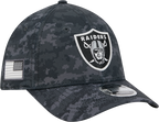 Las Vegas Raiders New Era 2026 NFL Salute To Service 39THIRTY M-Crown Stretch Hat - Black