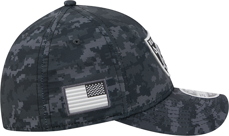 Las Vegas Raiders New Era 2026 NFL Salute To Service 39THIRTY M-Crown Stretch Hat - Black