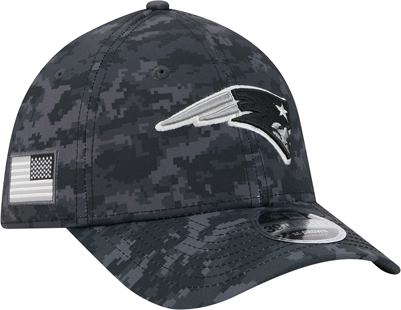 New England Patriots New Era 2026 NFL Salute To Service 39THIRTY M-Crown Stretch Hat - Black