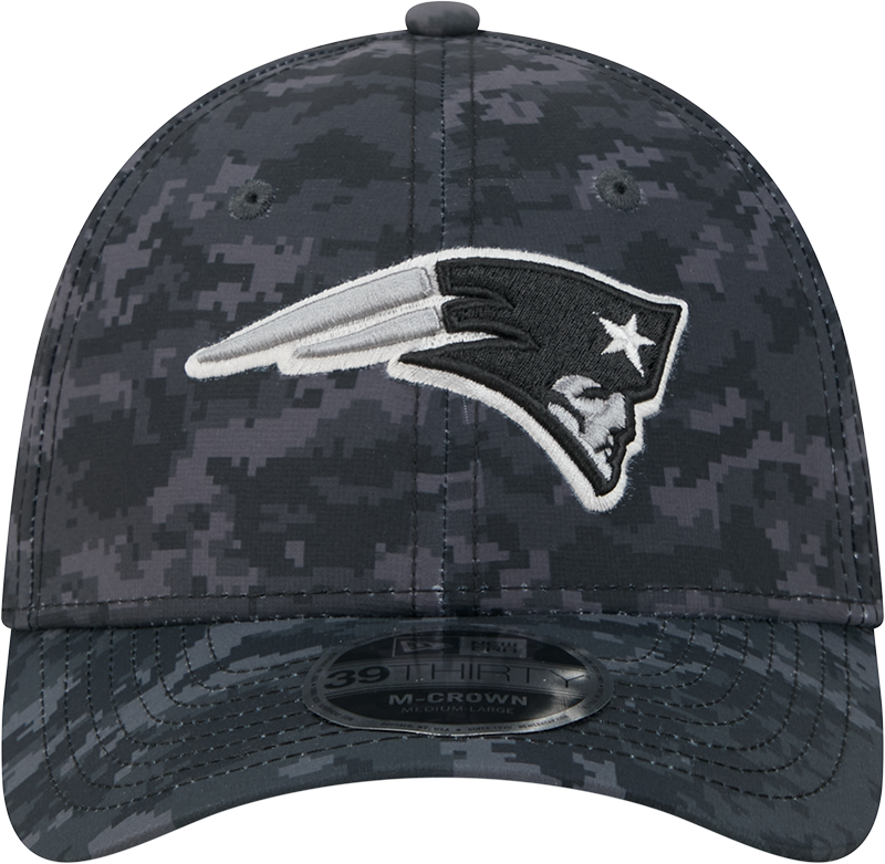 New England Patriots New Era 2026 NFL Salute To Service 39THIRTY M-Crown Stretch Hat - Black