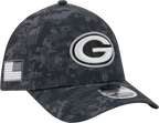 Green Bay Packers New Era 2026 NFL Salute To Service 39THIRTY M-Crown Stretch Hat - Black