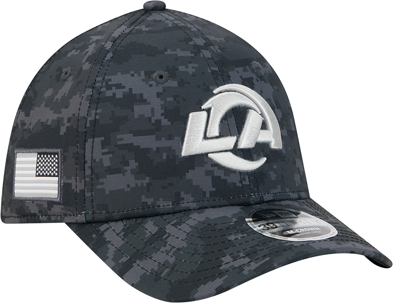 Los Angeles Rams New Era 2026 NFL Salute To Service 39THIRTY M-Crown Stretch Hat - Black