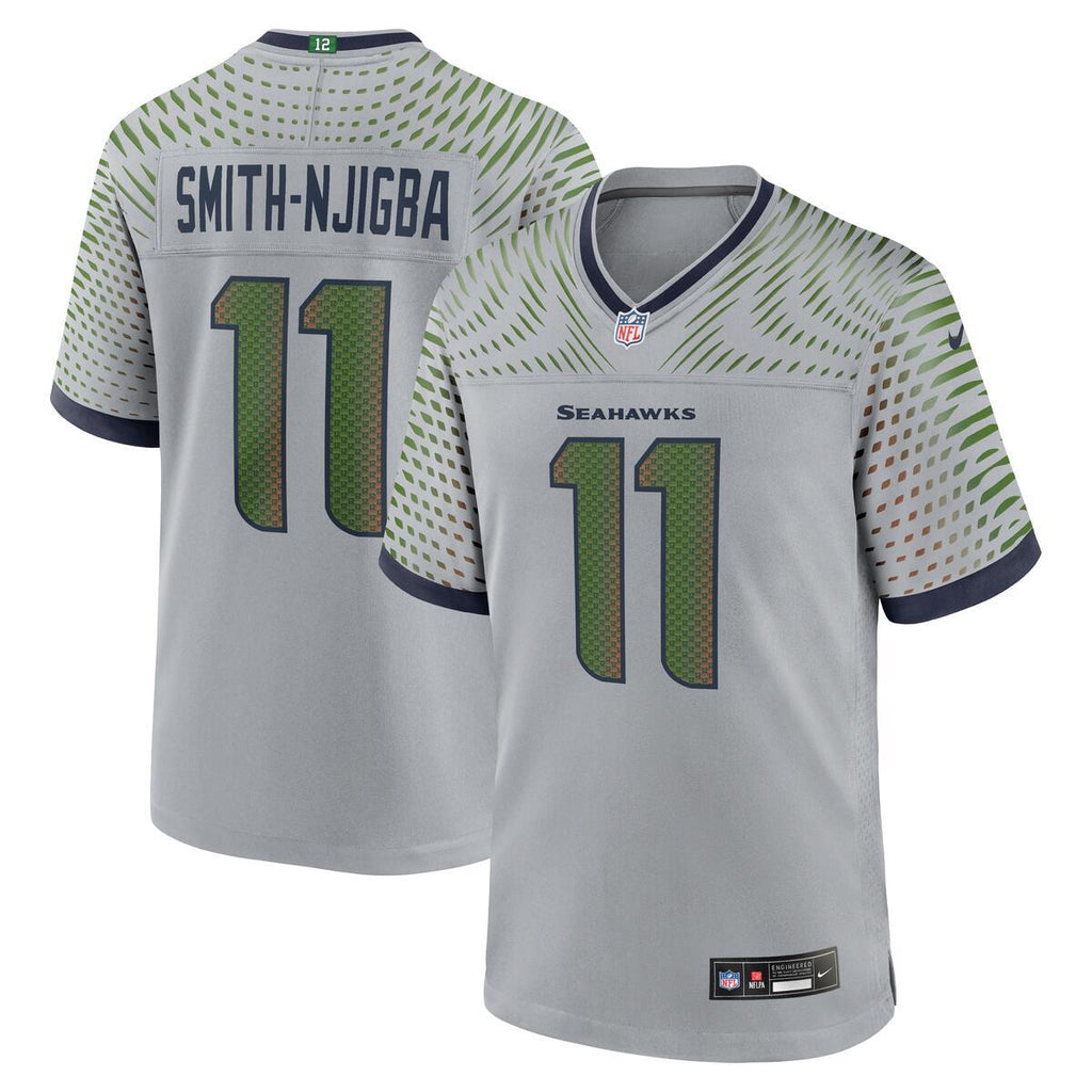 Jaxon Smith-Njigba Seattle Seahawks Men's NFL Nike 2025 Rivalries Collection Game Jersey - Wolf Gray