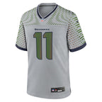 Jaxon Smith-Njigba Seattle Seahawks Men's NFL Nike 2025 Rivalries Collection Game Jersey - Wolf Gray