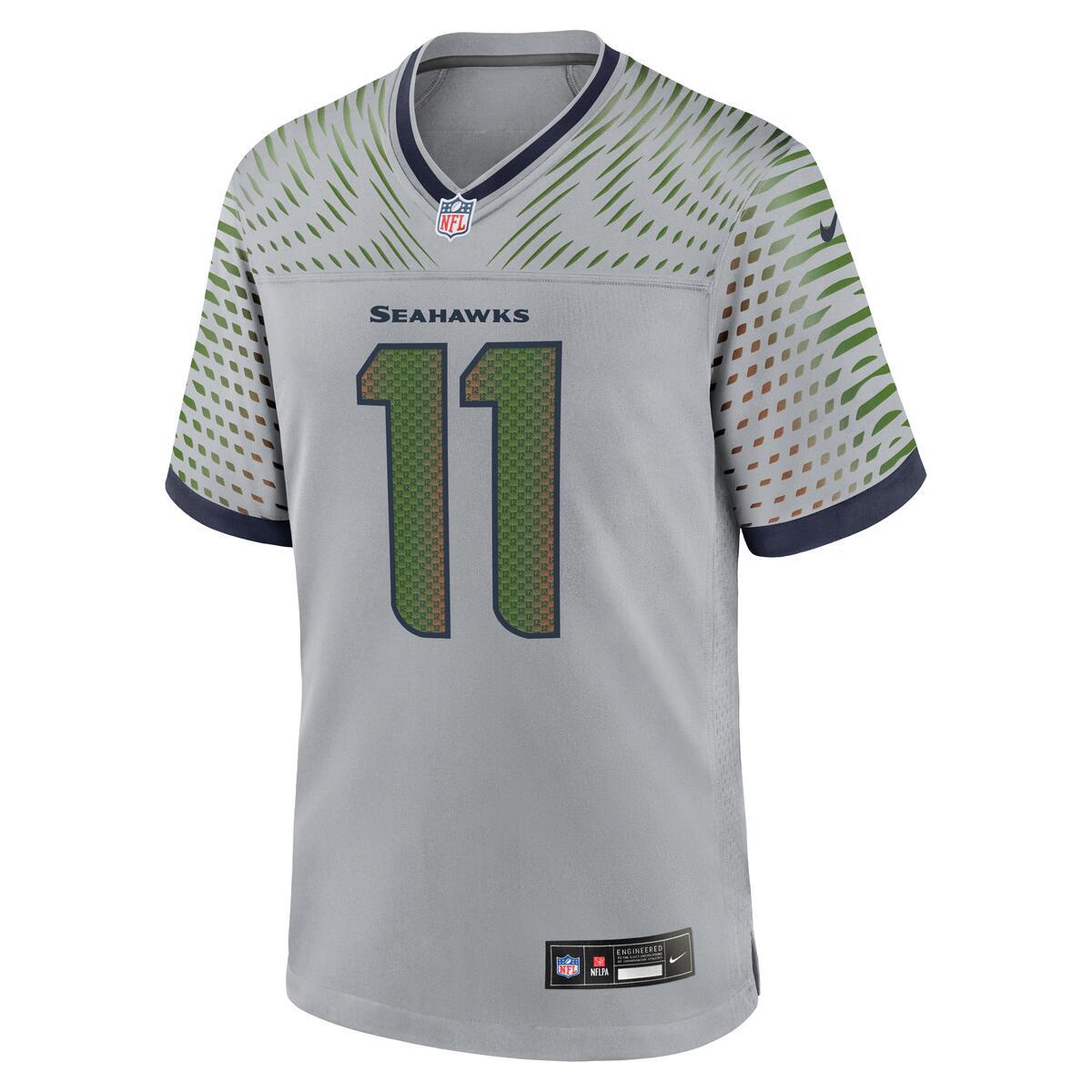 Jaxon Smith-Njigba Seattle Seahawks Men's NFL Nike 2025 Rivalries Collection Game Jersey - Wolf Gray