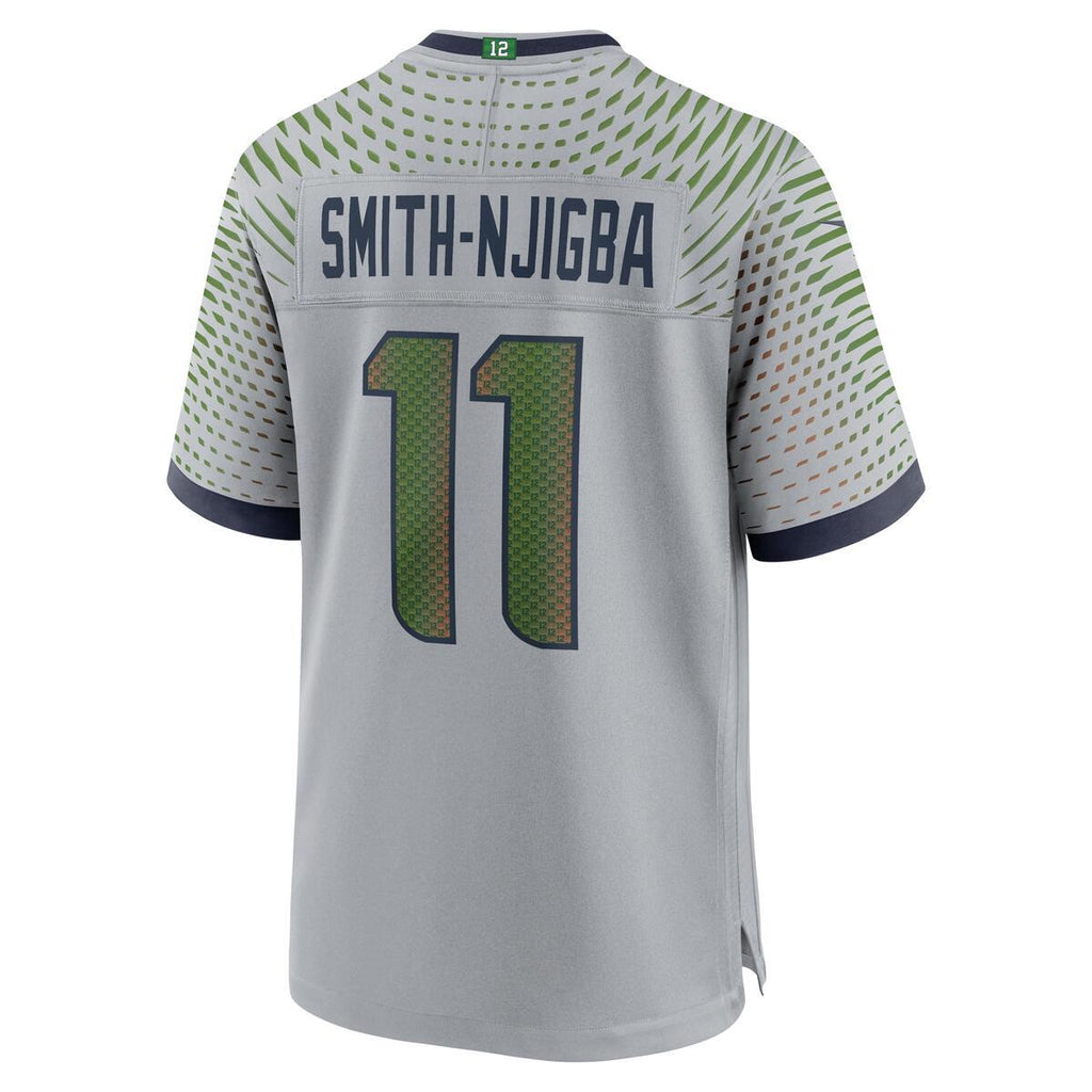 Jaxon Smith-Njigba Seattle Seahawks Men's NFL Nike 2025 Rivalries Collection Game Jersey - Wolf Gray